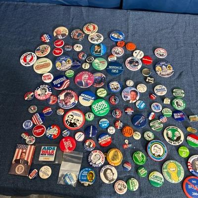 Lot 107 various political buttons