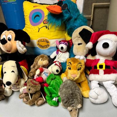 Vintage Stuffed Animal Lot - Snoopy, Mickey, Boyds Bears + More