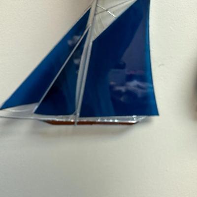 Stain glass sailing boat