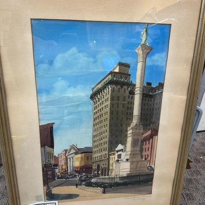 Kenneth Harris signed water color