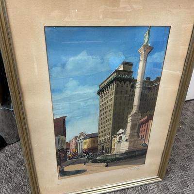 Kenneth Harris signed water color