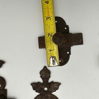 Ten Antique Iron Door Latches (10)