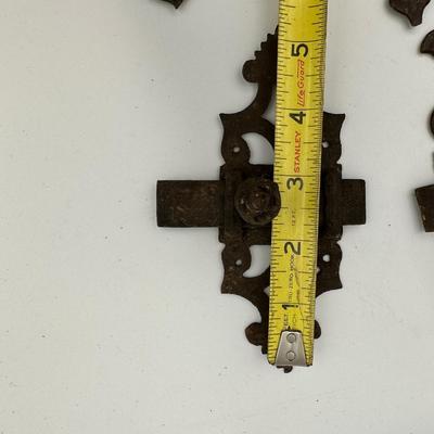 Ten Antique Iron Door Latches (10)