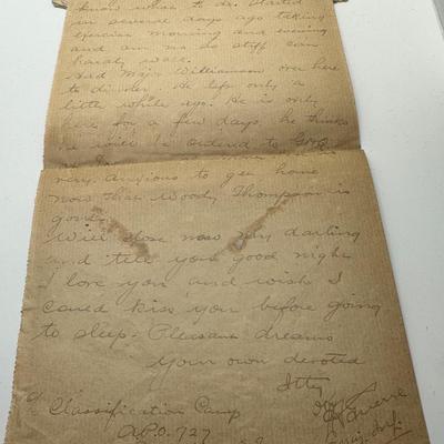 WW1 Letters From Soldier To Wife