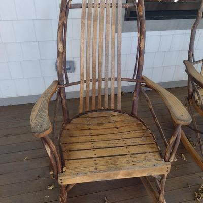 Hickory Amish Style Bentwood Porch Rocker Choice A