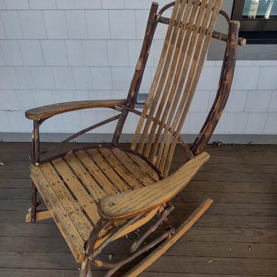 Hickory Amish Style Bentwood Porch Rocker Choice A