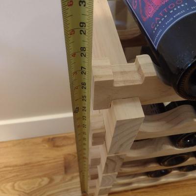 Natural Wood Stackable Wine Rack (No Contents)