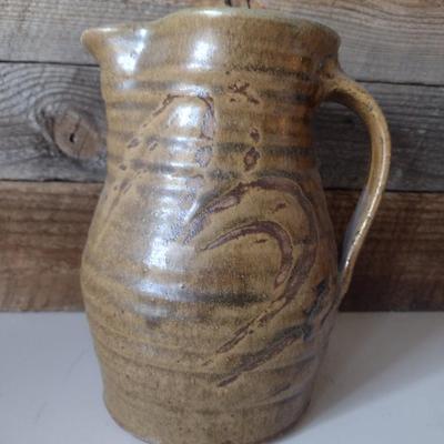 Hand Thrown Pottery Water Pitcher  by Fran Symes