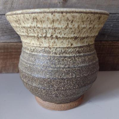 Hand Thrown Pottery Vase with Flared Rim by Fran Symes