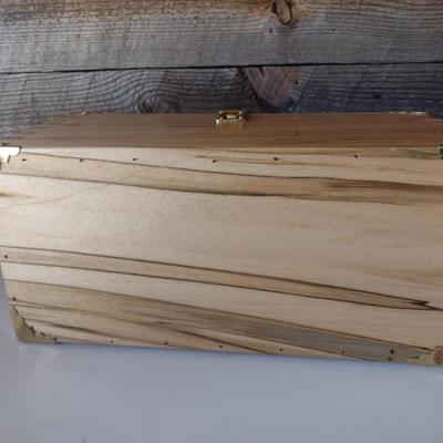 Hand-Crafted Spalted Maple Storage Box with Dovetail Detailing