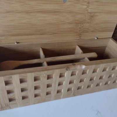 Island Bamboo Tea Bag Caddy Box