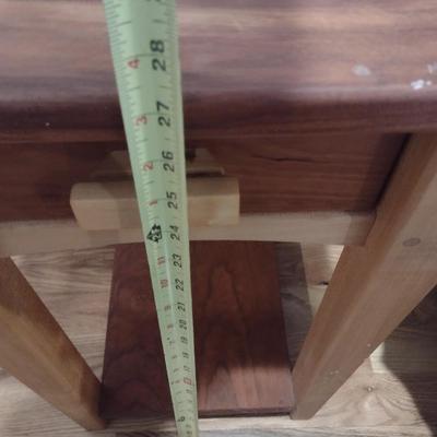 Custom Crafted Solid Mixed Wood Side Table by Local Craftsman Choice B