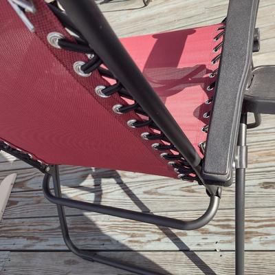 Canvas Outdoor Patio Gravity Lounge Chair Choice A
