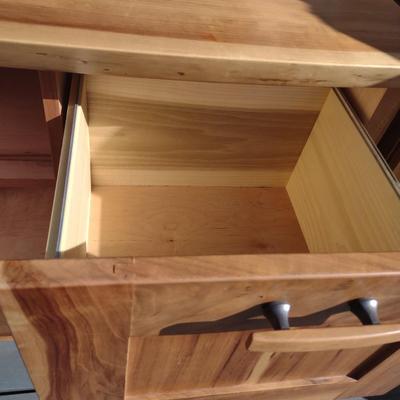 Custom Hand-Crafted Solid Wood Cabinet Worktable Choice A