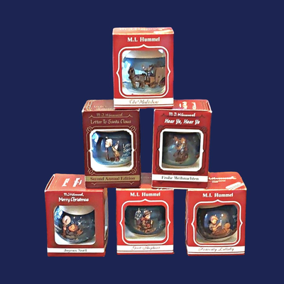 6 - M I Hummel Annual Edition Chrismas Ornaments