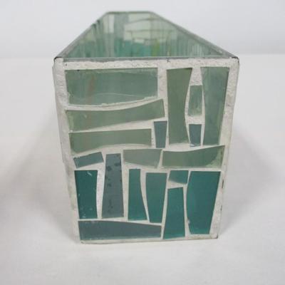 Mosaic Cut Glass Tile Sea Scape Themed Planter