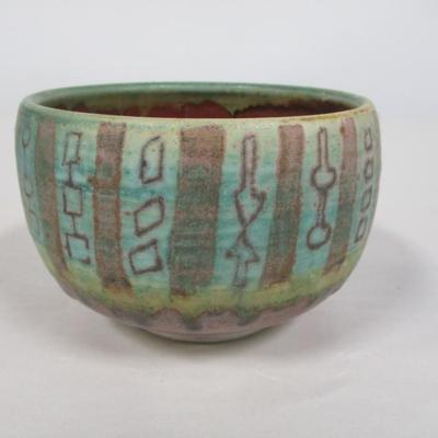 Signed Hand Thrown  Pottery Bowl