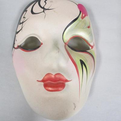 Vintage Hand Painted Ceramic Face Mask