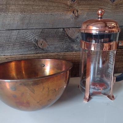 World Market Brushed Copper French Press by Cost Plus World Market