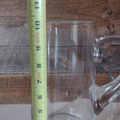 Clear Glass Pitcher with Small Ice Bucket