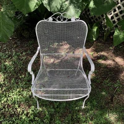 WROUGHT IRON GARDEN CHAIR