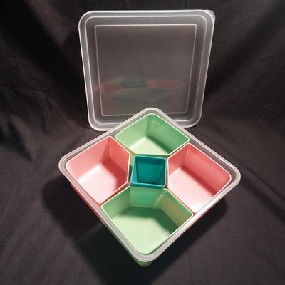 TO GO SNACK SERVERS-LARGE BOWL WITH HAND TONGS AND STORAGE CANISTER
