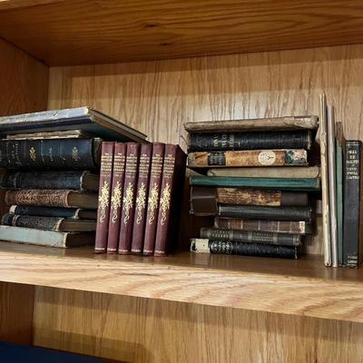 Lot of Antique Books Dating Back Late 1800's
