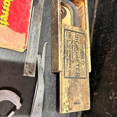 Antique Starrett Machinist Tool Lot