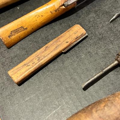 Antique Wood Handle Tool Lot