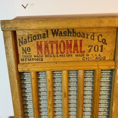 Antique Vintage Mixed Primitives Lot Washboard Lunchbox Muffin Pan +++