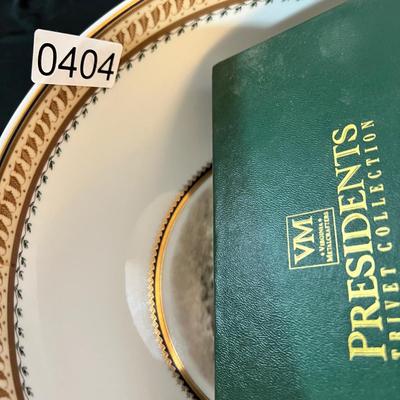Virginia Metalcrafters Presidents Trivet + Porcelain Sadek Bowl