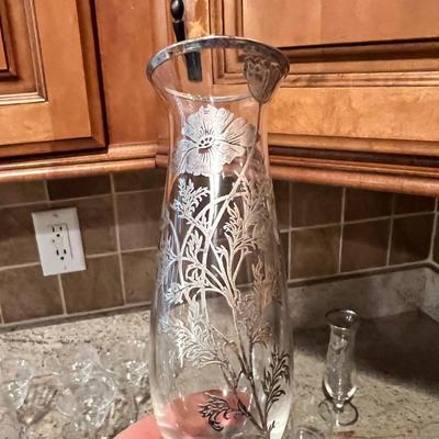 Large Lot Vintage Etched Glassware