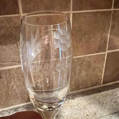 Large Lot Vintage Etched Glassware