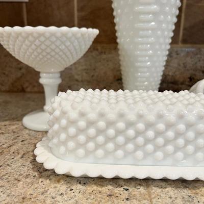 Vintage Milkglass Hobnail Lot