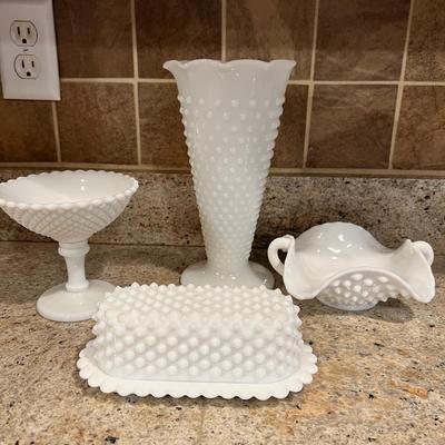 Vintage Milkglass Hobnail Lot