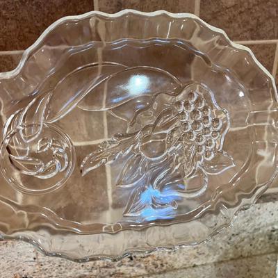 8 Vintage Colony Crystal Gaiety Hostess Snack Plate & Cup Set