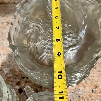 8 Vintage Colony Crystal Gaiety Hostess Snack Plate & Cup Set