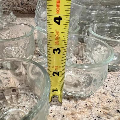 8 Vintage Colony Crystal Gaiety Hostess Snack Plate & Cup Set