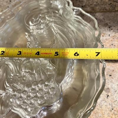 8 Vintage Colony Crystal Gaiety Hostess Snack Plate & Cup Set
