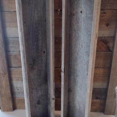 Pair of Barn Wood Hand-Crafted Planter Boxes