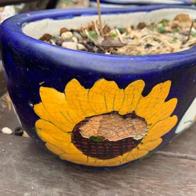 Two Hand Painted Oblong Planters (BP-HS)