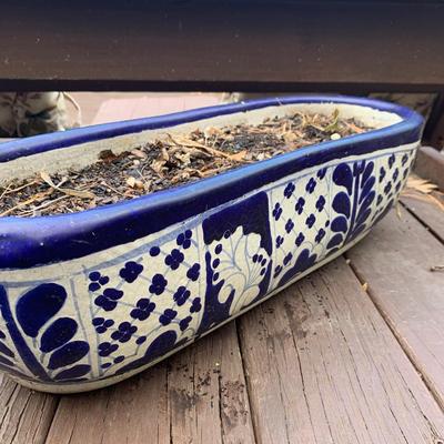 Two Hand Painted Oblong Planters (BP-HS)