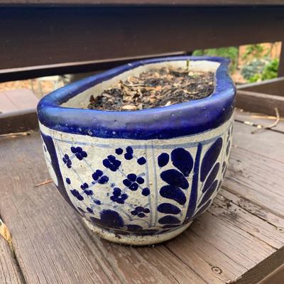 Two Hand Painted Oblong Planters (BP-HS)