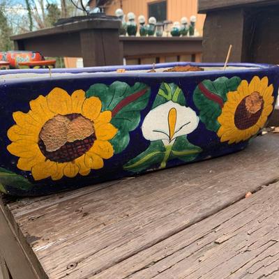 Two Hand Painted Oblong Planters (BP-HS)