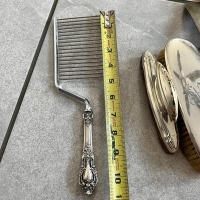 Large Lot Antique Sterling Vanity Sets, Sterling Coasters