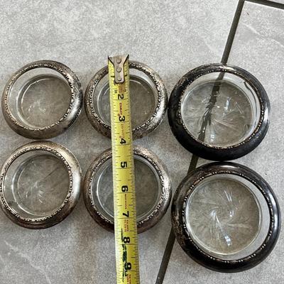 Large Lot Antique Sterling Vanity Sets, Sterling Coasters