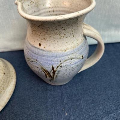 Lot 125, vintage, pottery, pitcher, and bowl set