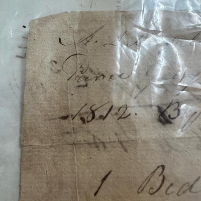 Large Lot Antique Ephemera Deeds, Wills - Earliest c. 1812