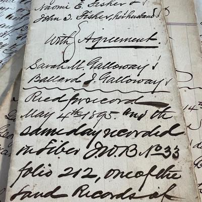 Large Lot Antique Ephemera Deeds, Wills - Earliest c. 1812