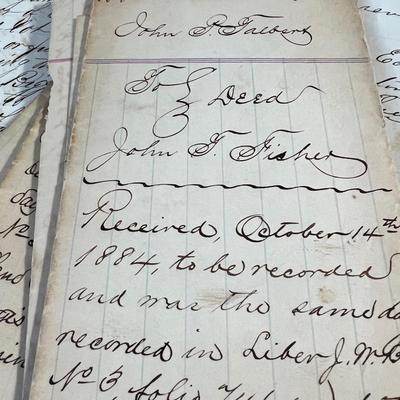 Large Lot Antique Ephemera Deeds, Wills - Earliest c. 1812